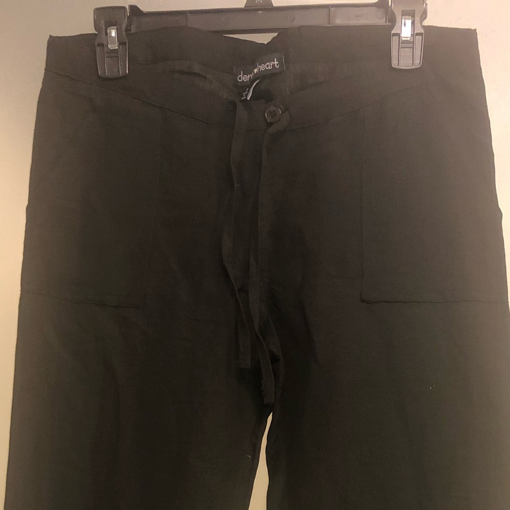 Black linen pants